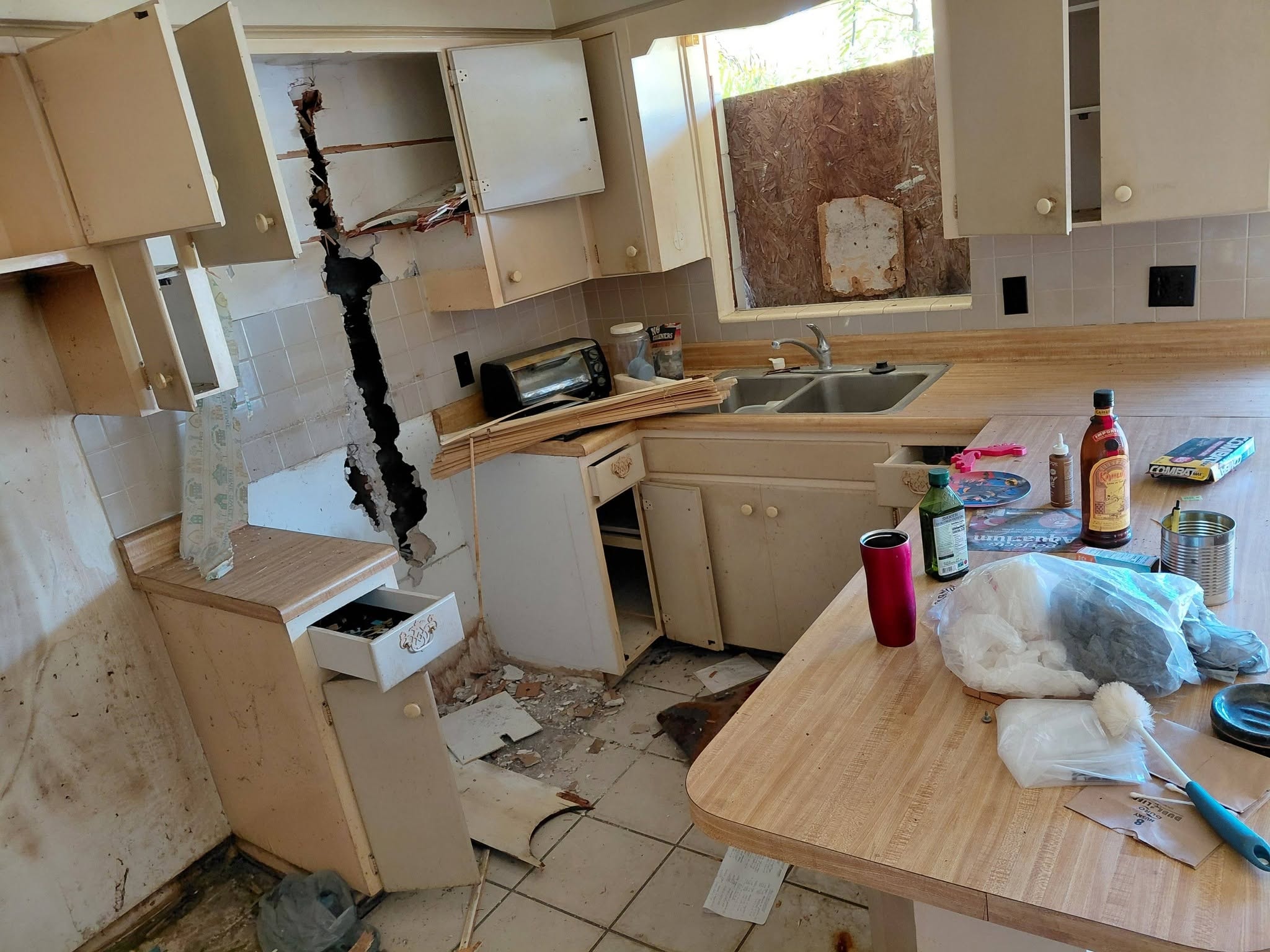 Before — Interior/Exterior Clean-up & Board-Up